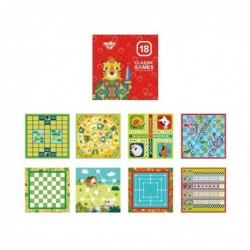 TOOKY TOY Game Set 18in1 Checkers Sudoku Cards Tic-Tac-Toe
