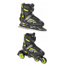 3-in1 Skates/Inline skates Raven Profession Black/Lime+Blades