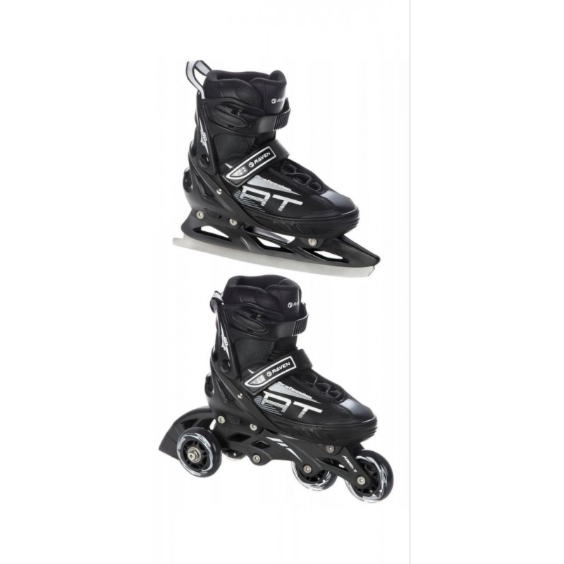 3-in1 Skates/Inline skates Raven Profession Black+Blades