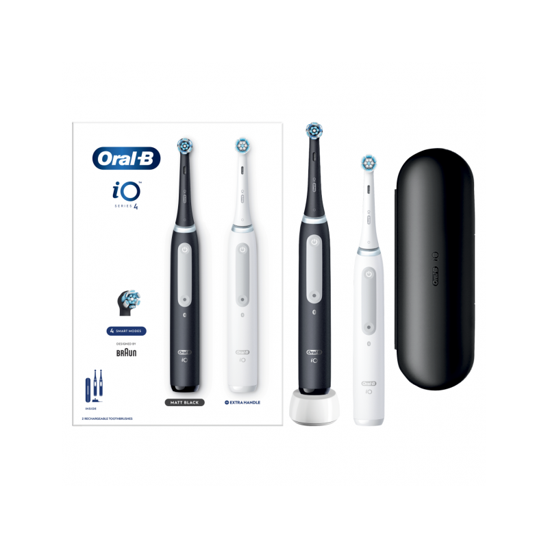 Oral-B Electric Toothbrush Duo pack iO4 Series Rechargeable For adults Number of brush heads included 2 |