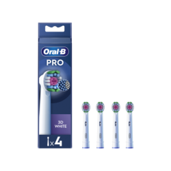 Oral-B Replaceable toothbrush heads EB18-4 3D White Pro Heads For adults Number of brush heads included 4 |