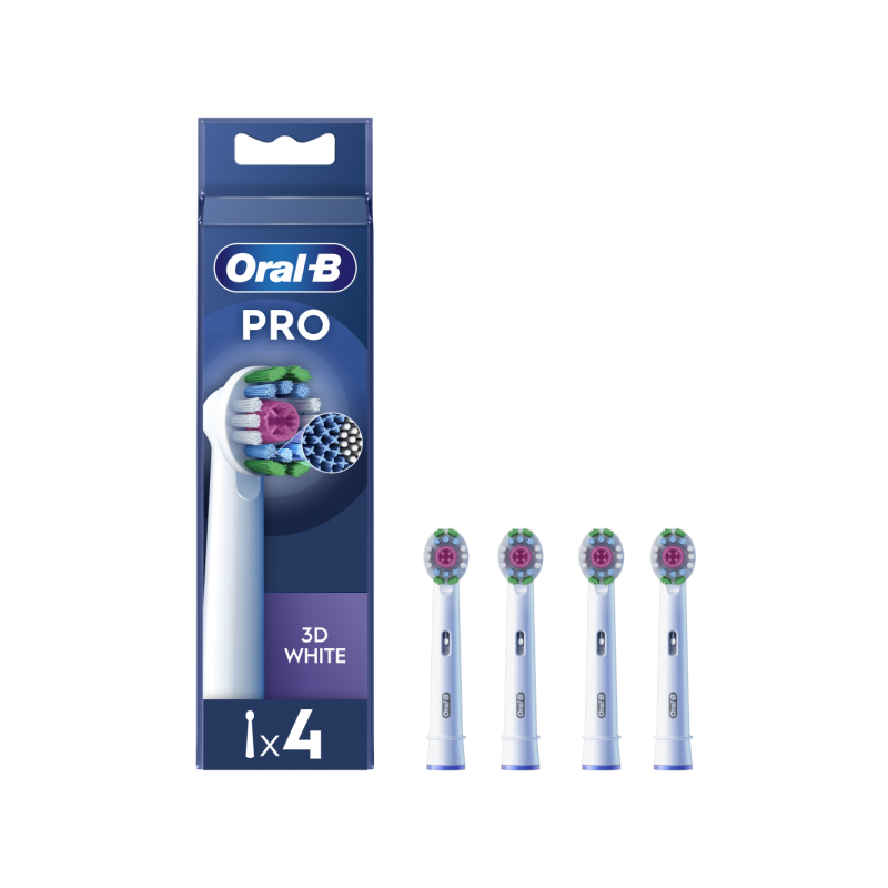 Oral-B Replaceable toothbrush heads EB18-4 3D White Pro Heads For adults Number of brush heads included 4 |