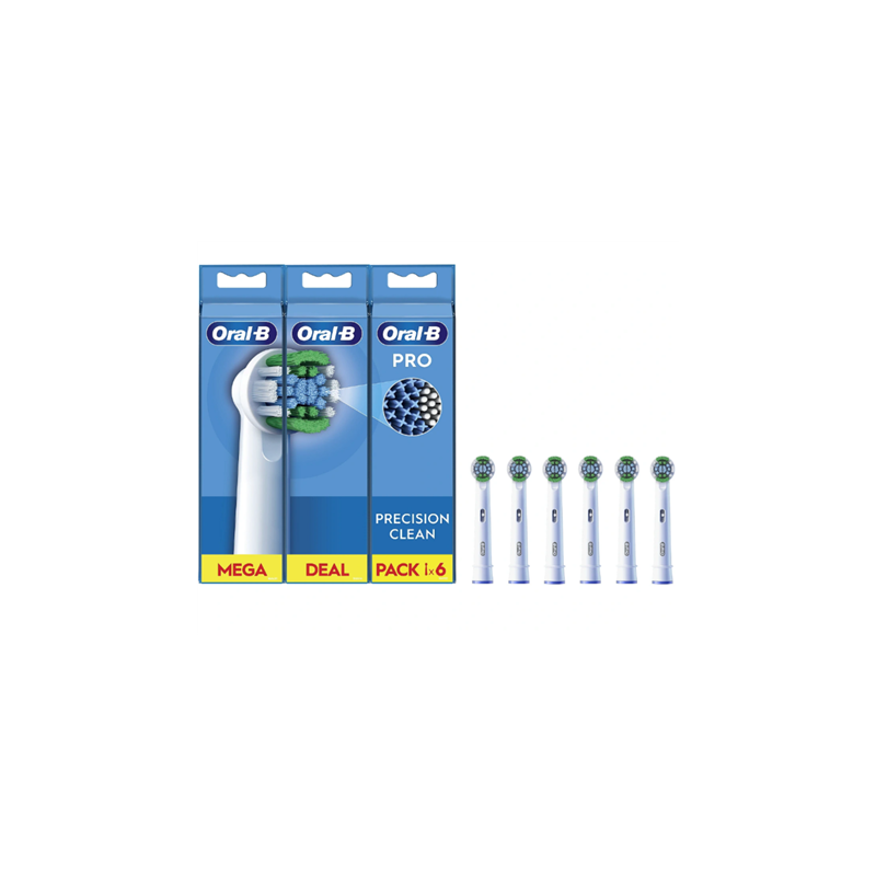 Oral-B Precision Clean Brush Set EB20RX-6 Heads For adults Number of brush heads included 6 White