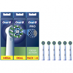 Oral-B Replaceable toothbrush heads EB50RX-6 Cross Action Pro Heads For adults Number of brush heads included