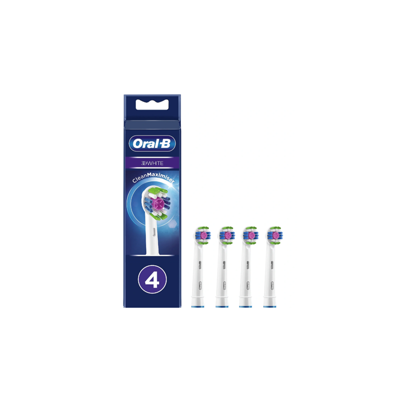 Oral-B Replaceable toothbrush heads, 4 pcs Refill CleanMaximiser 3D