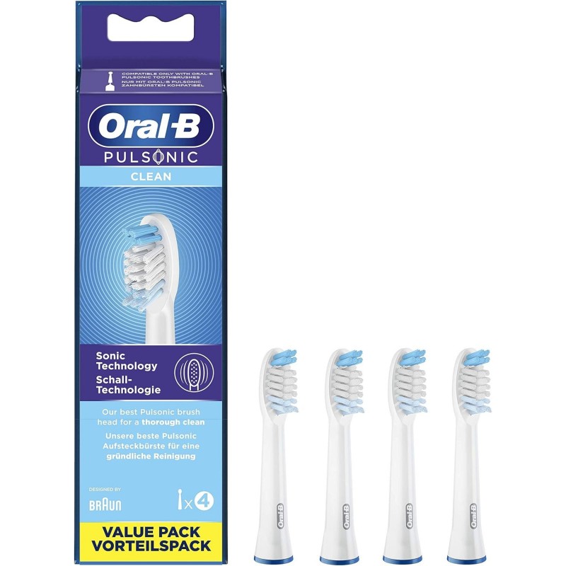 Oral-B Pulsonic Clean Replaceable Toothbrush Heads SR32-4 Heads For adults Number of brush heads included 4 |