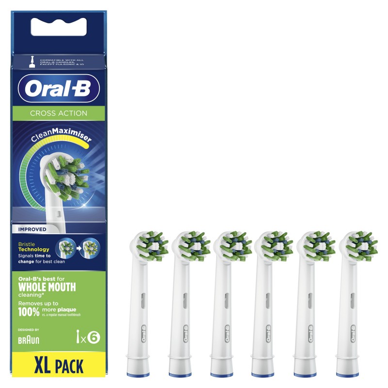 Oral-B CrossAction Replaceable Toothbrush Heads EB50RB-6 Heads For adults Number of brush heads included 6 |