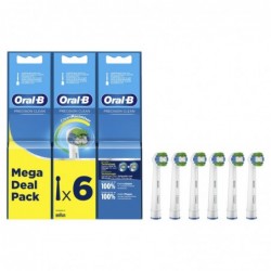 Oral-B Precision Clean Replaceable Toothbrush Heads Heads For adults Number of brush heads included 6 White