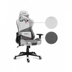 Huzaro Force 6.2 PC gaming chair Bucket (cradle) seat Grey, White