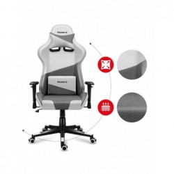 Huzaro Force 6.2 PC gaming chair Bucket (cradle) seat Grey, White