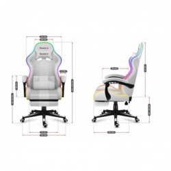 HUZARO FORCE 4.7 RGB White GAMING CHAIR