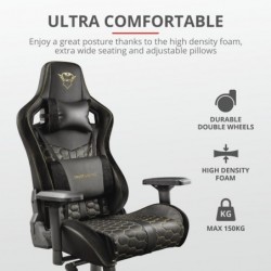 Trust GXT 712 Resto Pro Universal gaming chair Black, Yellow