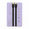 Tellur Power Bank 10000mAh, USB-C + Lightning cables built-in  purple