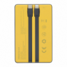 Tellur Power Bank 10000mAh, USB-C + Lightning cables built-in  yellow