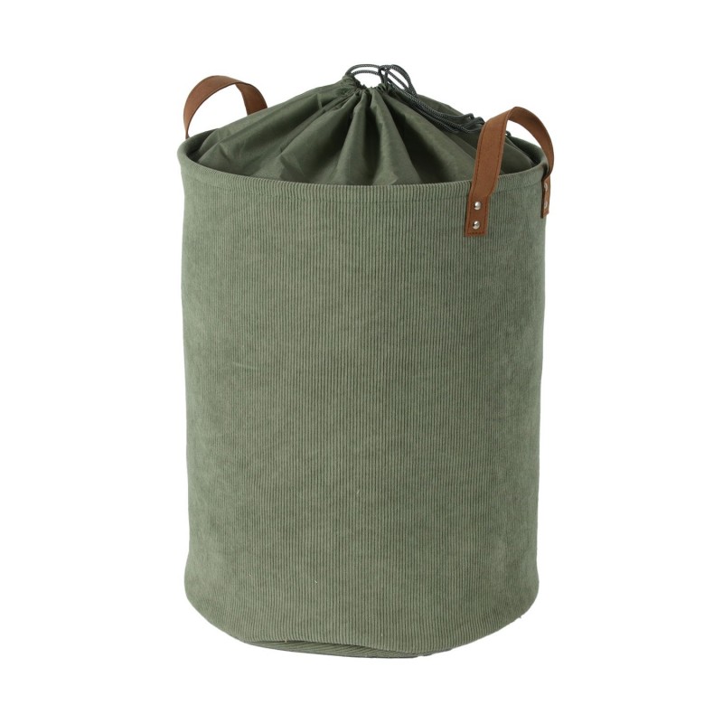 Laundry basket LIDO LEO D38xH48cm, green