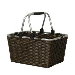 Shopping basket LIDO RIO 43x30xH24cm, dark brown