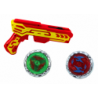 Set Gun Launcher 2 Metal Discs Red Lights