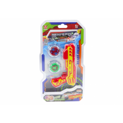 Set Gun Launcher 2 Metal Discs Red Lights