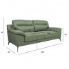 Sofa ENZO 3-seater, green