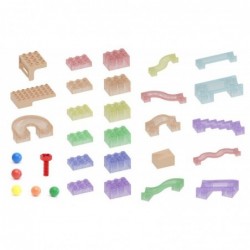 MASTERKIDZ Track Construction Kit for Balls STEM board of 120 elements