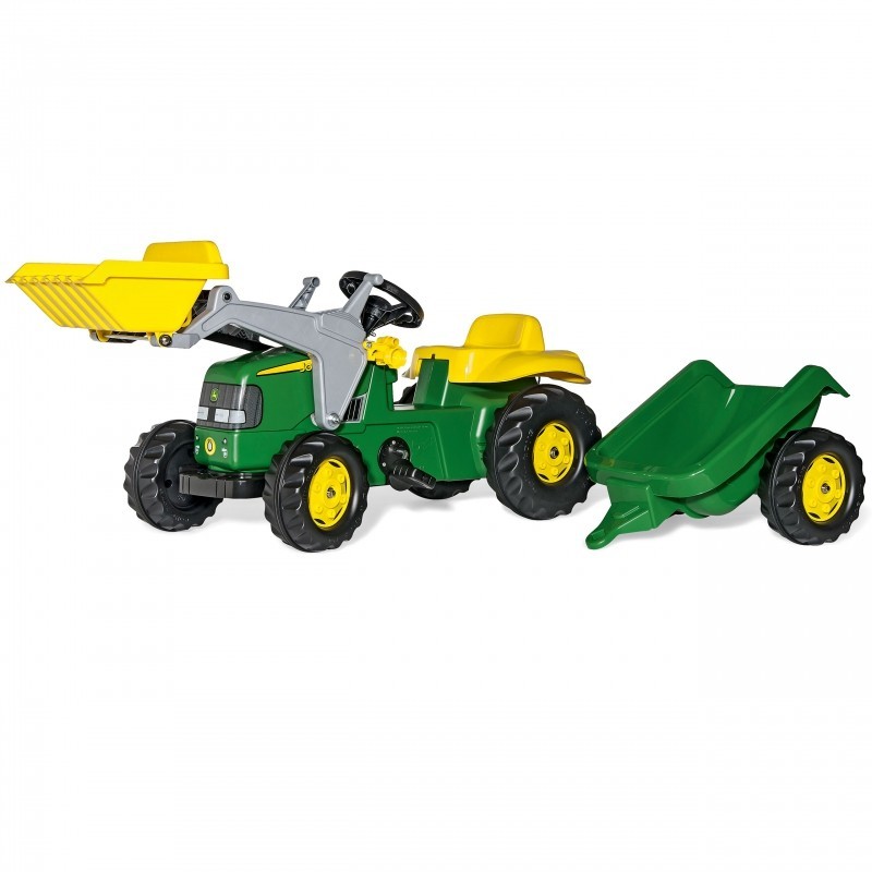 Rolly Toys John Deere Pedal Tractor with Bucket and Trailer 2-5 Years