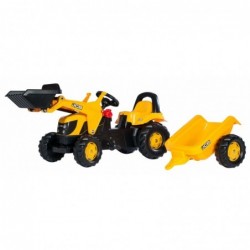 Rolly Toys rollyKid JCB Педальный трактор с ковшом и прицепом для детей от 2 до 5 лет