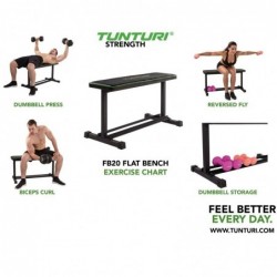 Treeningpink TUNTURI FB20 Flat Bench