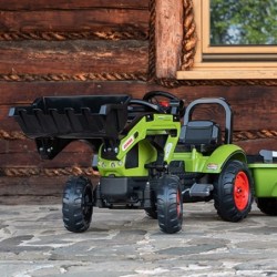 Falk Traktor Claas с прицепом и педальным ковшом