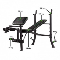 Tõstepink TUNTURI WB40 Compact Width Weight Bench