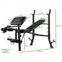 Tõstepink TUNTURI WB40 Compact Width Weight Bench