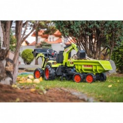 FALK CLAAS Pedal Tractor with Trailer, Bucket and Bulldozer from 3 Years