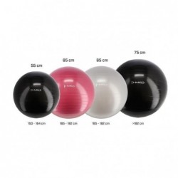 YB01N 75CM BLACK GYM BALL HMS