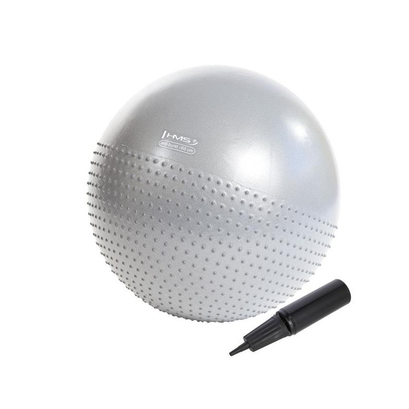 YB03 NEW 65CM LIGHT GRAY GYM BALL HMS