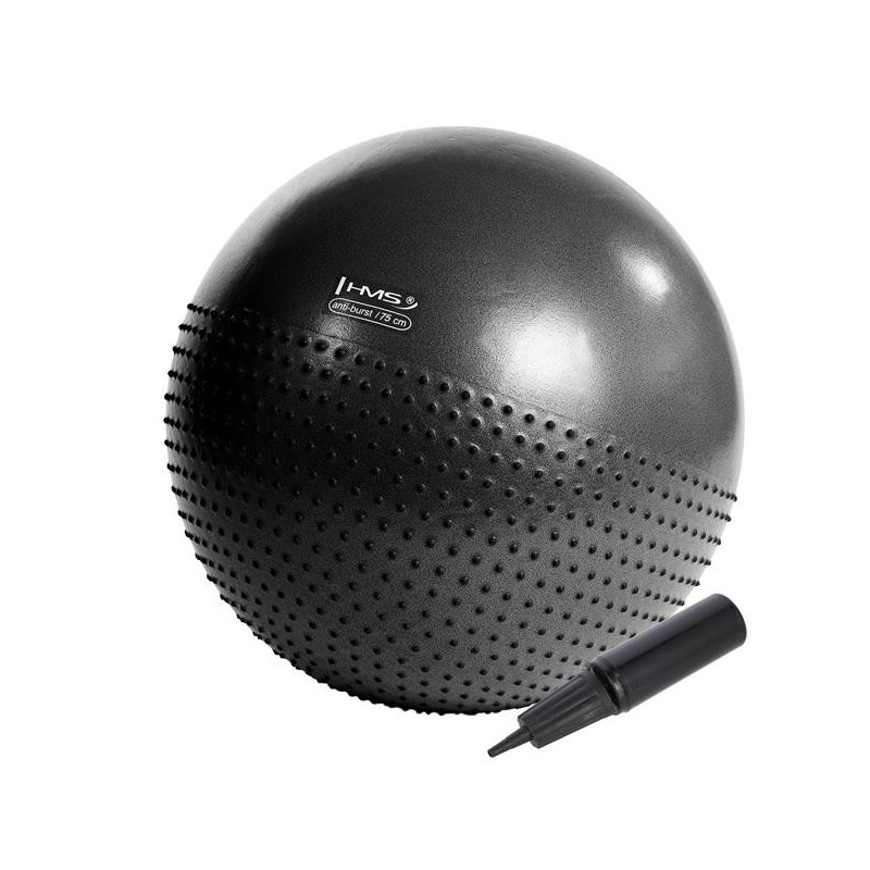 YB03N 75CM BLACK GYM BALL HMS