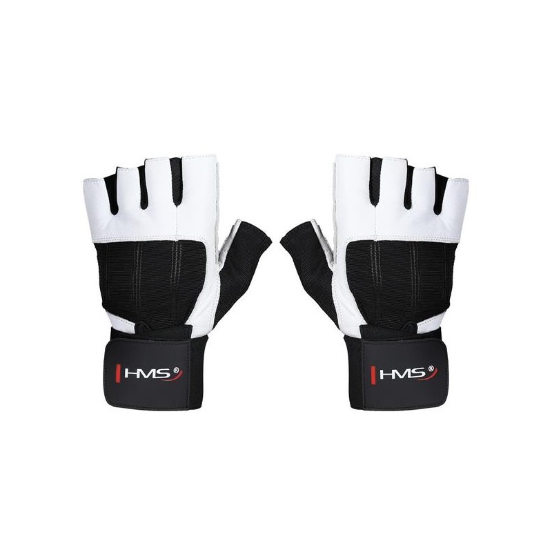 RST04 SIZE M FITNESS GLOVES HMS (WHITE-BLACK)