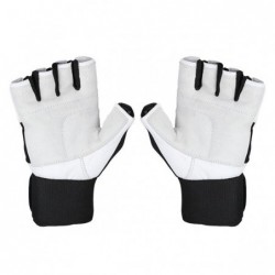 RST04 SIZE M FITNESS GLOVES HMS (WHITE-BLACK)