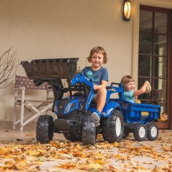 FALK New Holland Pedal Tractor Blue with Trailer from 3 Years