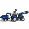 FALK New Holland Pedal Tractor Blue with Trailer from 3 Years