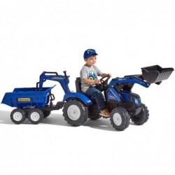 FALK New Holland Pedal Tractor Blue with Trailer from 3 Years