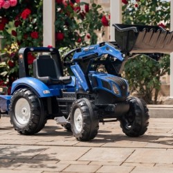 FALK New Holland Blue Pedal Tractor с прицепом от 3 лет