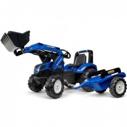 FALK New Holland Blue Pedal Tractor with Trailer from 3 Years