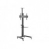 Gembird Aluminum TV floor stand with caster wheels, 37" - 70", black Gembird