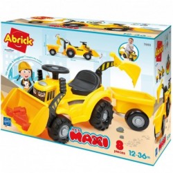 ECOIFFIER Abrick Tractor with Trailer. Movable Spoon. A shovel for children