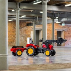 Педальный трактор FALK Red Supercharger с прицепом на 3 года