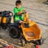 FALK Case IH Backhoe Tractor Orange with Trailer Mobile Bucket from 3 Years