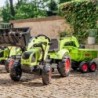 FALK Traktor CLAAS AVEC Roheline pedaalidel koos haagisega alates 3 aastast