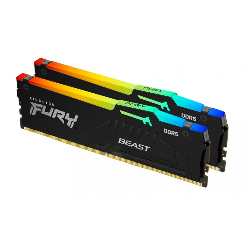 Kingston Technology FURY Beast 16GB 4800MT/s DDR5 CL38 DIMM (Kit of 2) RGB