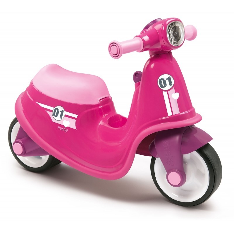 Smoby Pink Ride Scooter Розовый самокат Silent Wheels