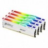 Kingston Technology FURY Beast 128GB 5600MT/s DDR5 CL40 DIMM (Kit of 4) White RGB XMP