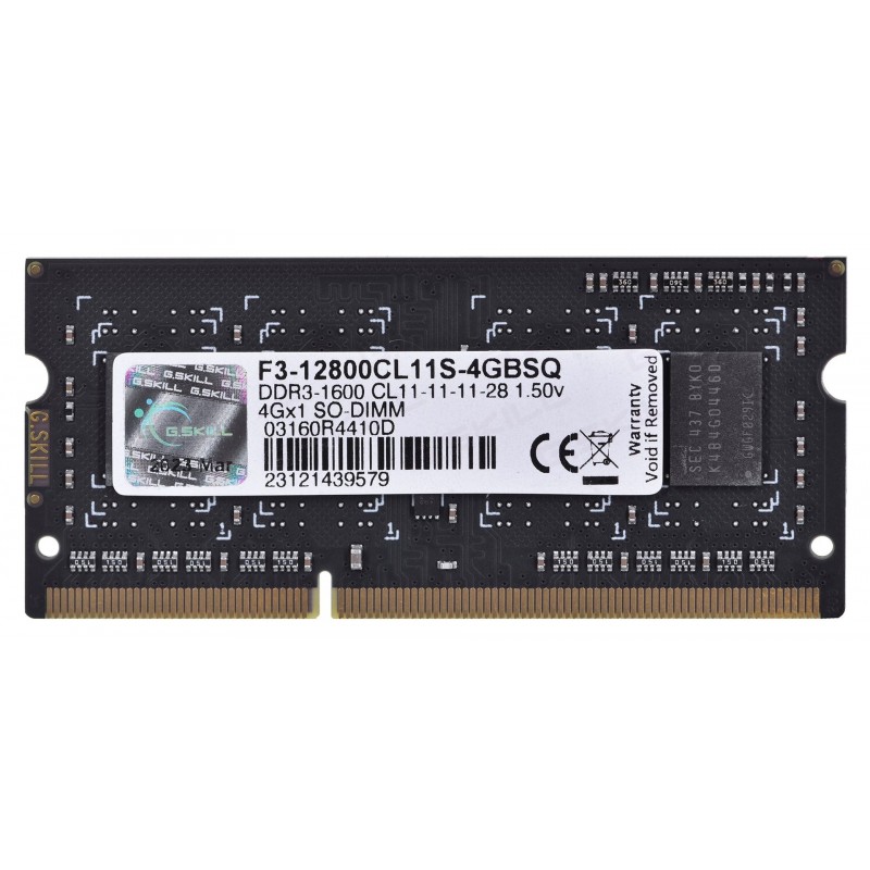 G.Skill 4GB DDR3-1600 SQ memory module 1 x 4 GB 1066 MHz